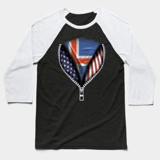 Icelandic Flag  Iceland Flag Australian Flag Ripped Open - Gift for Icelandic From Iceland Baseball T-Shirt